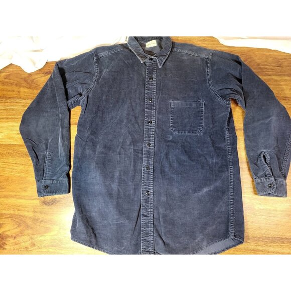 Melton Sportmaster Navy Blue Size 2XL Corduroy Button Down Shirt Shacket - Picture 1 of 5